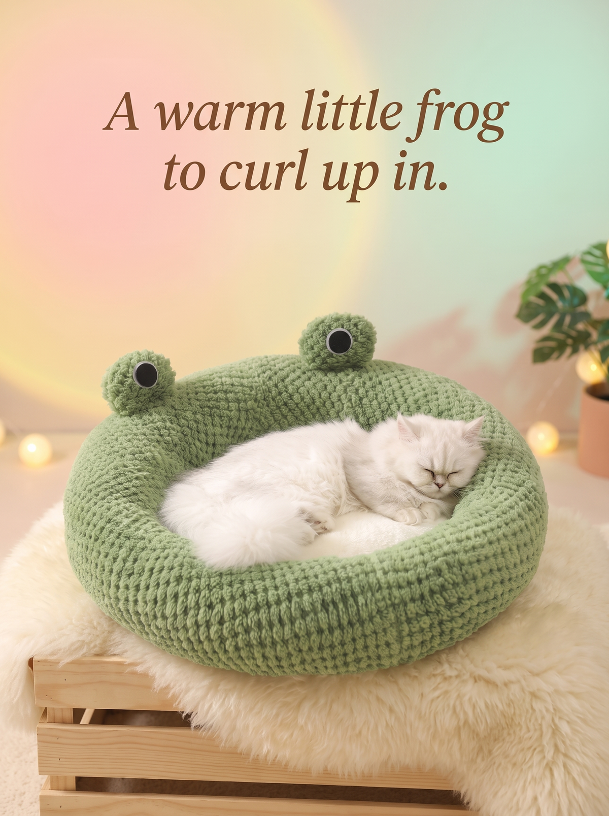 A warm little frog to curl up in