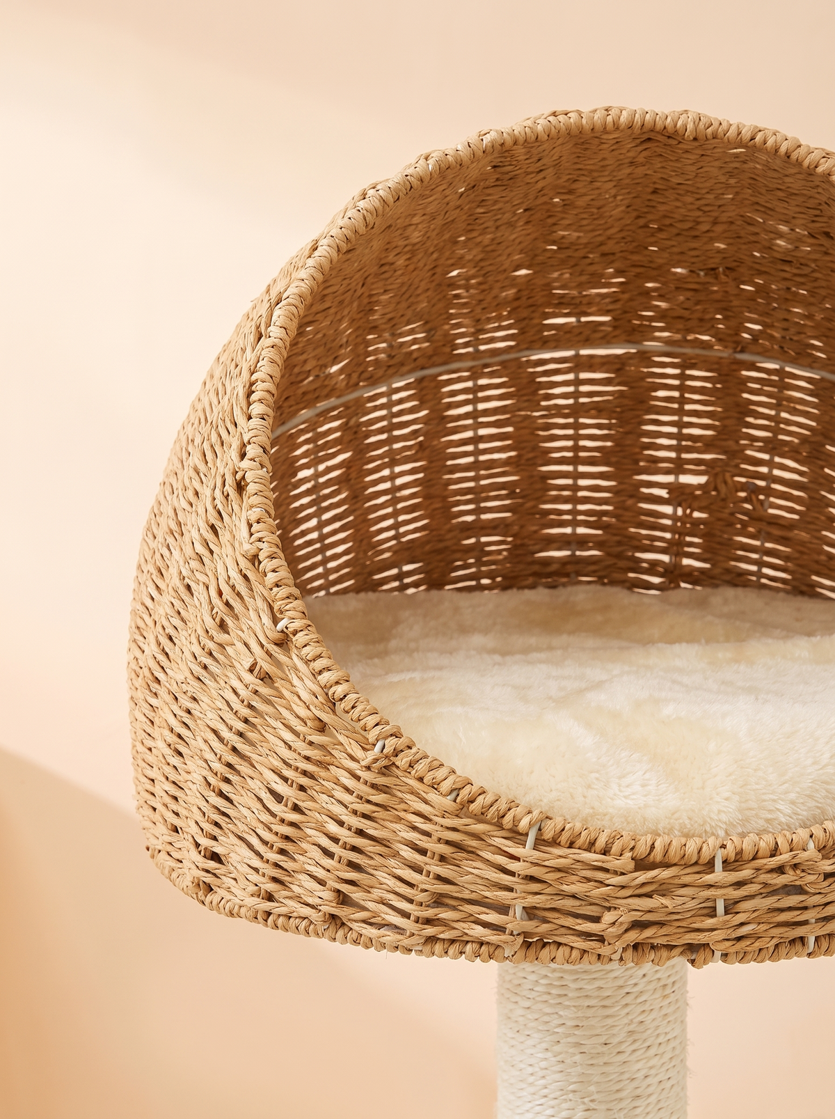 Handwoven rattan, built to hold weight