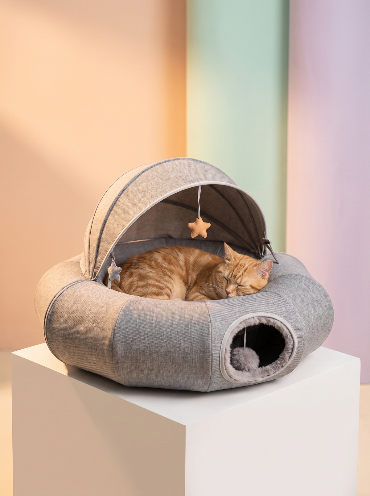 Round, covered, and ready for a nap