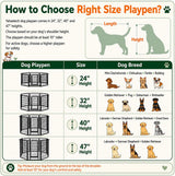 Yaheetech Dog Playpen 32In 16 Panels Pet Fence for Indoor Yard RV Camping