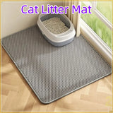 Premium Large Cat Litter Mat 90X60Cm Waterproof Double Layer Litter Trapper Non-Slip Washable Pet Toilet Pad Sand Control