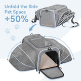 Small Double Expandable Cat Carrier for Kittens and Air Travel