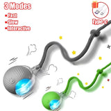 1~3Pcs Cat Interactive Ball Toy Automatic Rolling Ball Tail Rechargeable Smart Pet Electric Toy Dog Cat Training Imitate Mouse