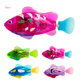 Pet Fish Electronic Cat Toys with Grass LED Light Toys