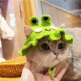 Hand-Made Cat Hat Elastic Woven Cap Pet Hat Puppy Kitten Headwear Knitted Hat Party Photo Shoot Props Decoration Cat Accessories