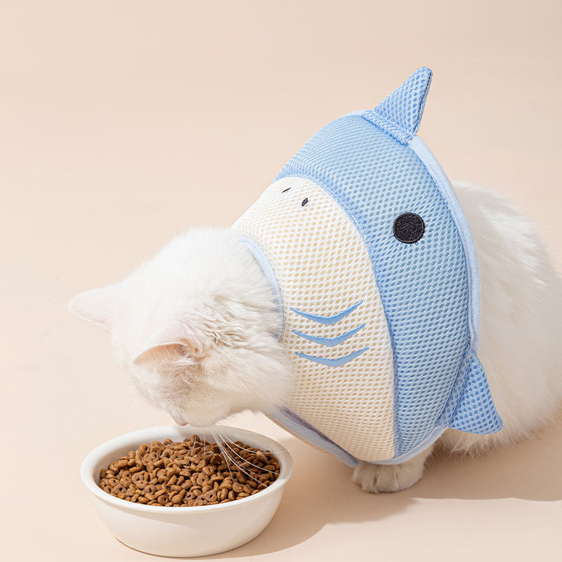 Soft Cat Recovery Collar Cat Cone Collar Nonwoven Fabric Elizabethan Collar Loops-Protective Wound Healing Specially Designed for Cats and Puppies - Easy to Eat and Drink