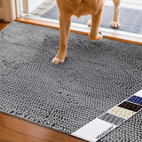 Dog Door Mat Absorpmax Dog Mat for Muddy Paw, 35 × 25", Grey