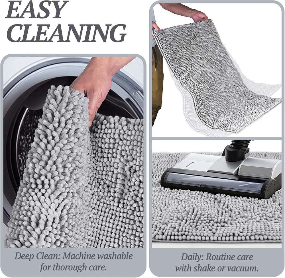 Dog Door Mat Absorpmax Dog Mat for Muddy Paw, 31 × 20", Grey