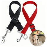 Adjustable Dog Car Seat Belt Safety Harness with Lead Clip Traction Harness for Cats and Dogs Vehicle Pet Seat Accessory