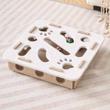 Pet Cat Puzzle Maze Holes Toys Felt Box with Bell Ball Kitten Playing Toys Interactive Funny Cat Supplies