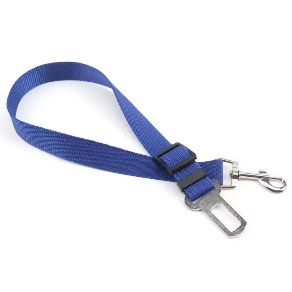 Adjustable Dog Car Seat Belt Safety Harness with Lead Clip Traction Harness for Cats and Dogs Vehicle Pet Seat Accessory