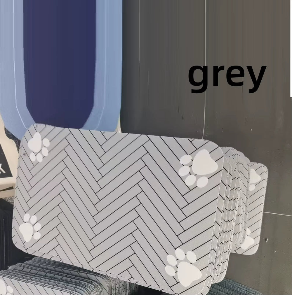 S（Little Kitten ）、M、L Bsorbent Pet Feeding Mat, Waterproof Placemat for Dog & Cat Food & Water Bowls, Quick-Dry Rubber Backing