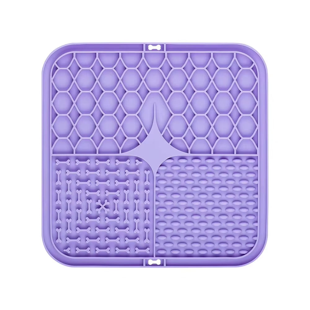 Silicone Licking Pad Pet Dog Lick Pad Bath Peanut Butter Slow Eating Licking Feeder Cats Lickmat Feeding Dog Lick Mat Supplies