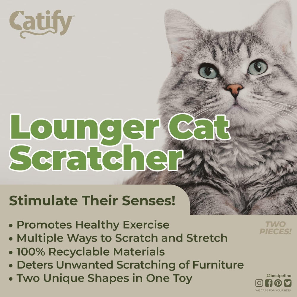 Catify Corrugated Cardboard Cat Scratcher - Lounger I