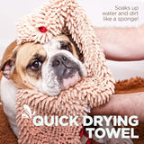 Soggy Doggy Super Shammy Absorbent Dog Towel, Beige, 31X14