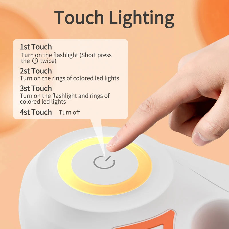 ROJECO 5M Automatic Retractable Dog Leash LED Luminous Leading Fashion Light Straps for Dog Puppy Pet Flexi Walking Running Lead