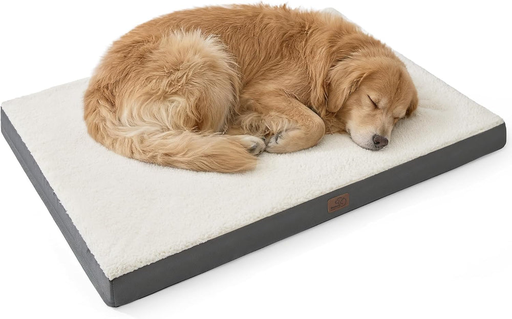 Bedsure XL Dog Bed, Extra Large Pet Bed with Comfy Sherpa,44X32In Grey