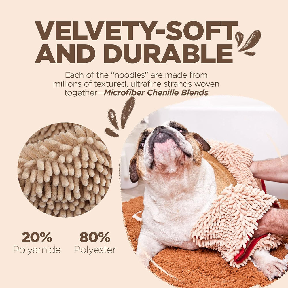 Soggy Doggy Super Shammy Absorbent Dog Towel, Beige, 31X14