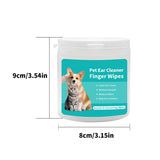 Pet Ear Cleaning Wipes Disposable Ear Care Finger Cover Convenient and Dirty Hand Ear Mite Ear Mite and Dogs Cleaning Wipes