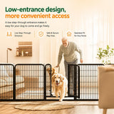 Yaheetech Dog Playpen 32In 16 Panels Pet Fence for Indoor Yard RV Camping