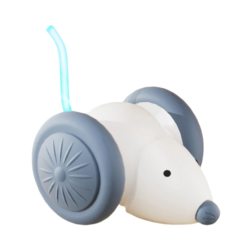 Electric Mouse Car Interactive Cat Toy Rechargeable Automatic Kitten Toy Intelligent Obstacle Avoidance Cat Toy
