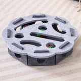 Pet Cat Puzzle Maze Holes Toys Felt Box with Bell Ball Kitten Playing Toys Interactive Funny Cat Supplies