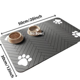 S（Little Kitten ）、M、L Bsorbent Pet Feeding Mat, Waterproof Placemat for Dog & Cat Food & Water Bowls, Quick-Dry Rubber Backing