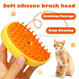 Steam Brush for Cats Soft Electric Water Jet Pet Comb Silicone Hair Remover Dog Brush Pet Grooming Supplies Products Home