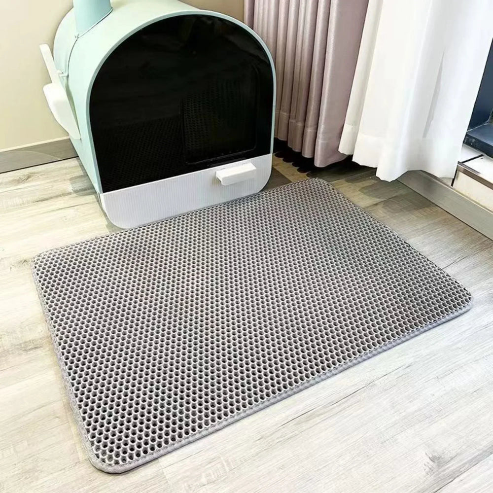 Premium Large Cat Litter Mat 90X60Cm Waterproof Double Layer Litter Trapper Non-Slip Washable Pet Toilet Pad Sand Control