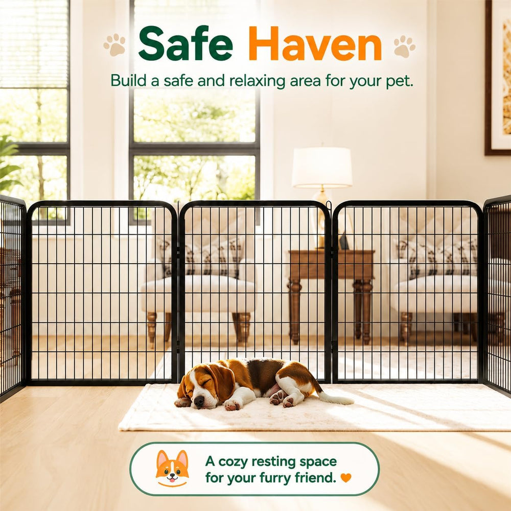 Yaheetech Dog Playpen 32In 16 Panels Pet Fence for Indoor Yard RV Camping