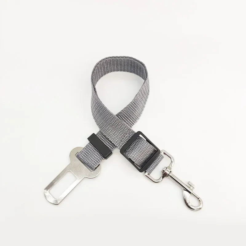 Adjustable Dog Car Seat Belt Safety Harness with Lead Clip Traction Harness for Cats and Dogs Vehicle Pet Seat Accessory