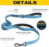 Heavy Duty Dog Leash for Medium Large Dogs, 5 FT, Dual Padded Handles