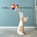1/3PCS Cat Toys Cat Plush Ball Toy Pet Elastic Bell Ball Self Hi Ball Playing Cat Colorful Woolen Ball