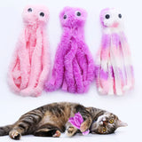 Cat Toy Cute Octopus Plush Toy Bite Resistant Teeth Interactive Play Pet Supplies