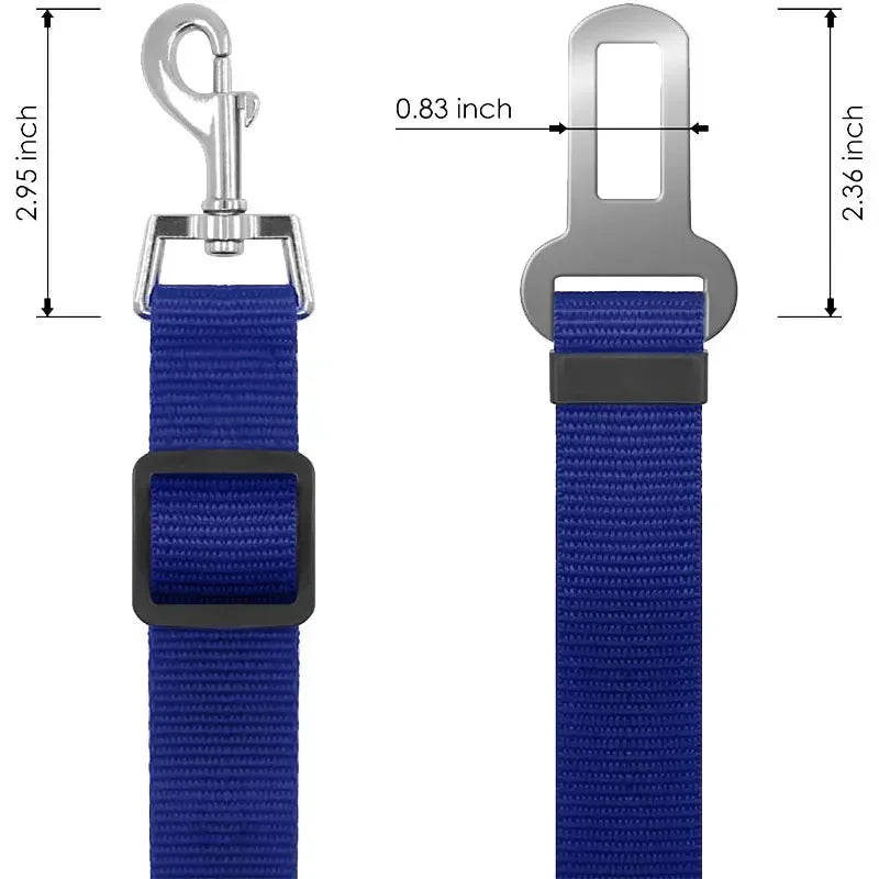 Adjustable Dog Car Seat Belt Safety Harness with Lead Clip Traction Harness for Cats and Dogs Vehicle Pet Seat Accessory