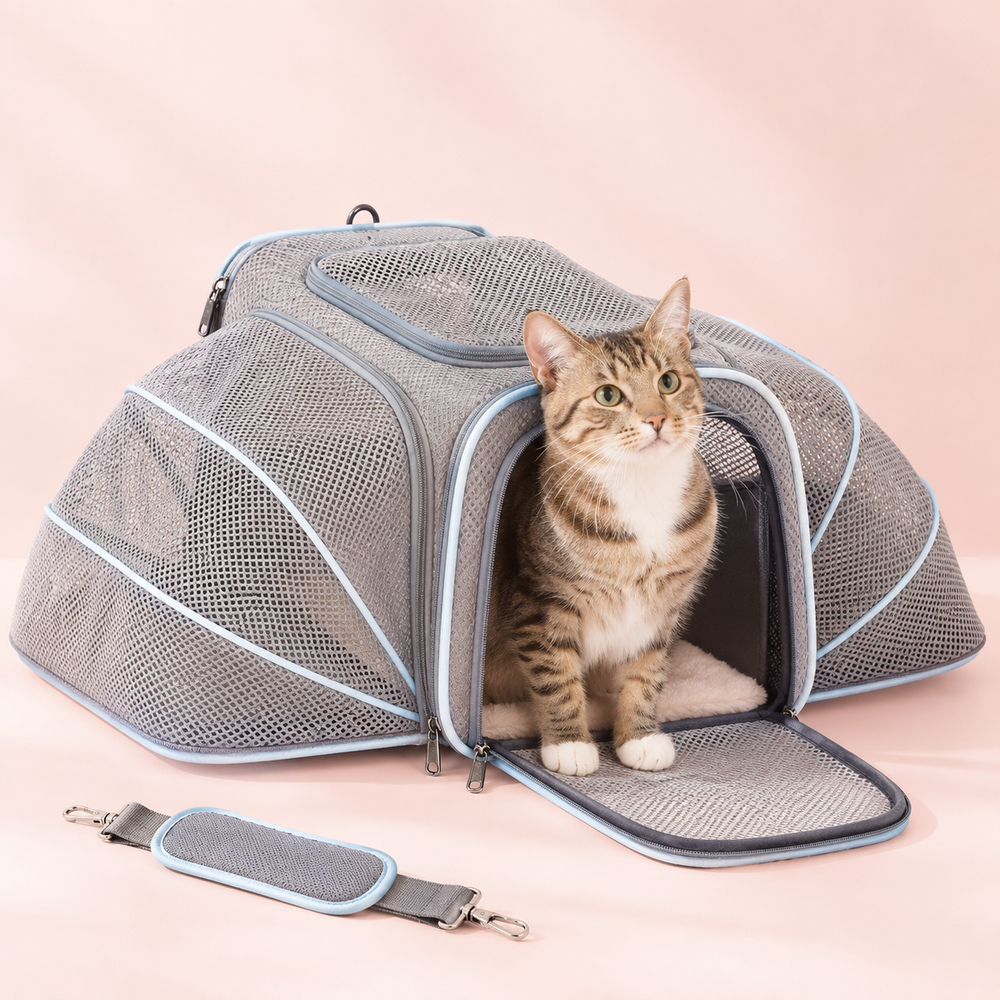 Expandable Airline-Friendly Soft Cat Carrier