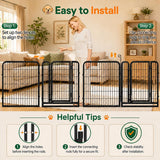 Yaheetech Dog Playpen 32In 16 Panels Pet Fence for Indoor Yard RV Camping