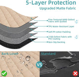 Dog Car Seat Cover for Back Seat Waterproof Backseat Protector, Nonslip Rear Seat Cover for Kids,Universal Size Fits Cars Trucks Suvs (Beige)