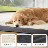 Bedsure XL Dog Bed, Extra Large Pet Bed with Comfy Sherpa,44X32In Grey