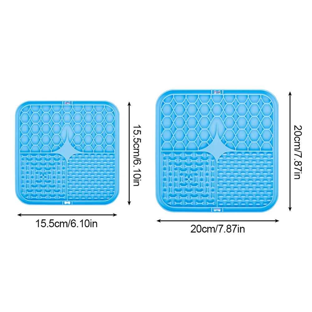 Silicone Licking Pad Pet Dog Lick Pad Bath Peanut Butter Slow Eating Licking Feeder Cats Lickmat Feeding Dog Lick Mat Supplies