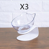 Cat Elevated Feeder Stand with Transparent Bowl