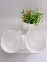 Cat Double Bowl Cat Food Bowl Protects Cervical Vertebra