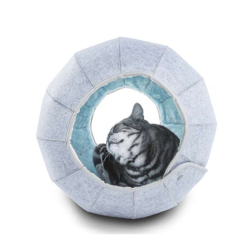 Cat Tunnel Toy Foldable Cat Tube Indoor Cat Cave Bed Multi-Function Pet Toy for Puppy Dogs Cats Interactive Ball Toy