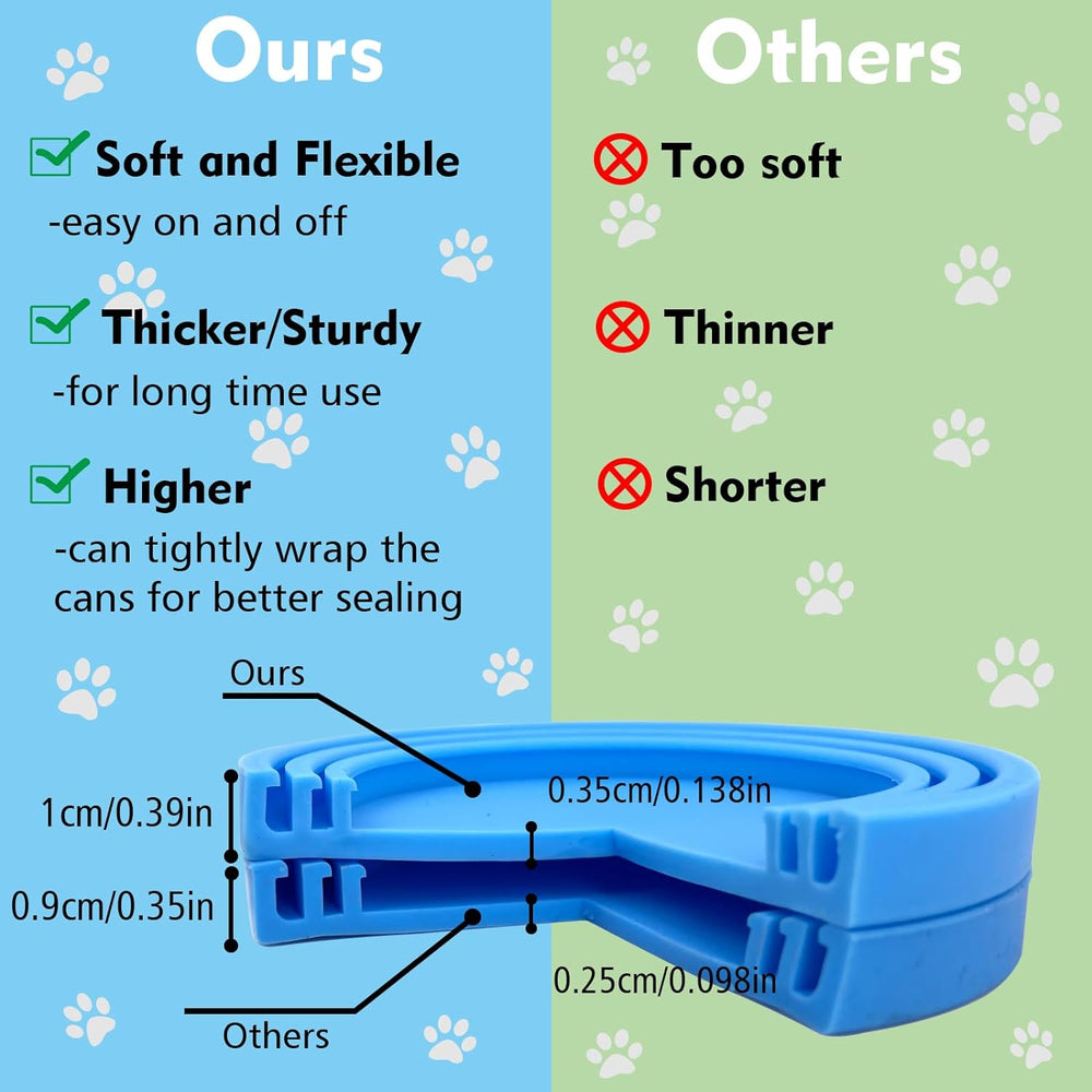 Silicone Can Lids Covers for Dog and Cat Food, Universal Size Fits All Standard Cans (3 Pack & Spoon, Multi-Colored)