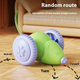 Electric Mouse Car Interactive Cat Toy Rechargeable Automatic Kitten Toy Intelligent Obstacle Avoidance Cat Toy