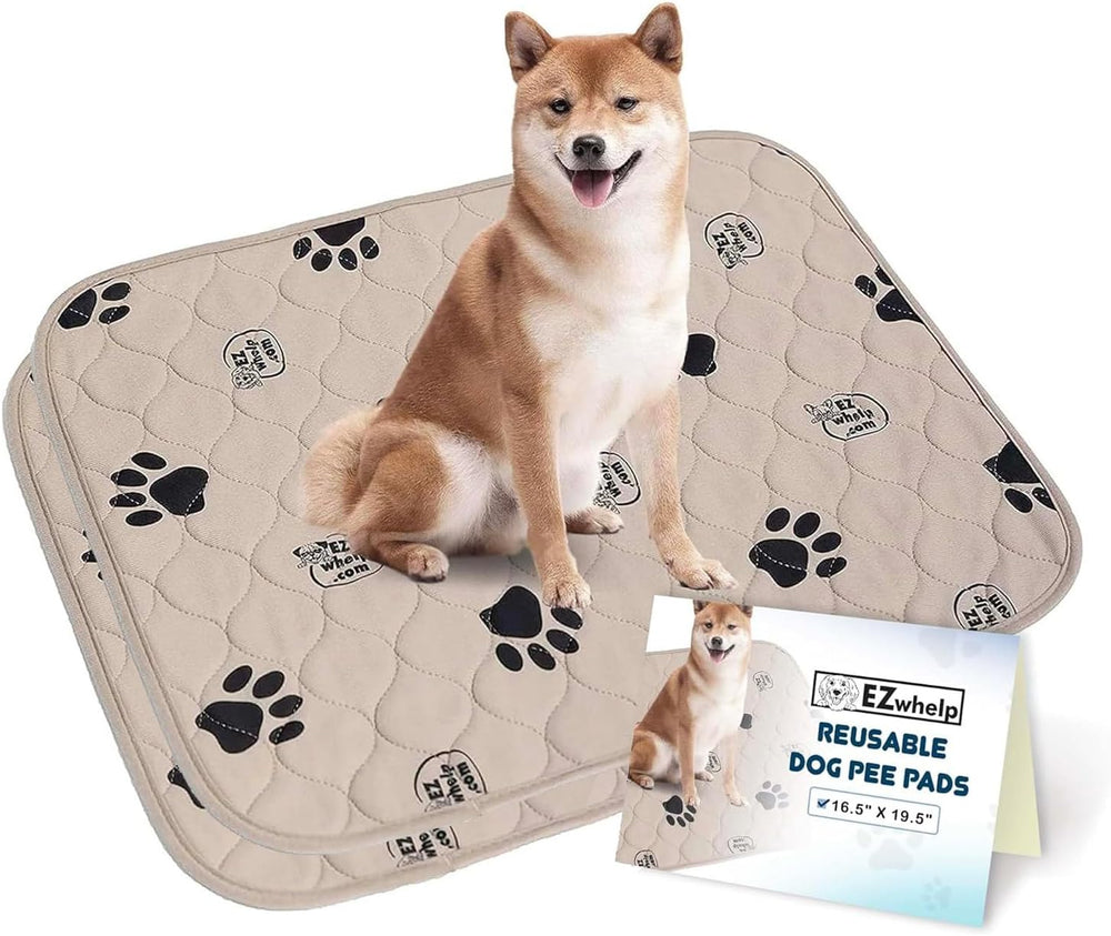 Reusable Dog Pee Pads, Washable Waterproof Mat 16.5X19.5 In, 2 Pk