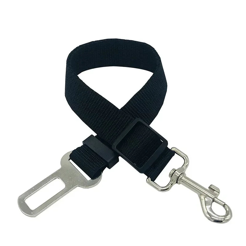 Adjustable Dog Car Seat Belt Safety Harness with Lead Clip Traction Harness for Cats and Dogs Vehicle Pet Seat Accessory