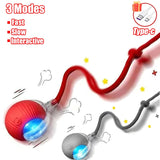 New Cat Interactive Ball Toy Automatic Rolling Ball Faux Tail Rechargeable Smart Pet Electric Toy Dog Cat Training Imitate Mouse