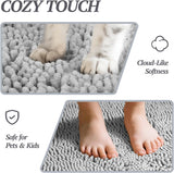 Dog Door Mat Absorpmax Dog Mat for Muddy Paw, 31 × 20", Grey