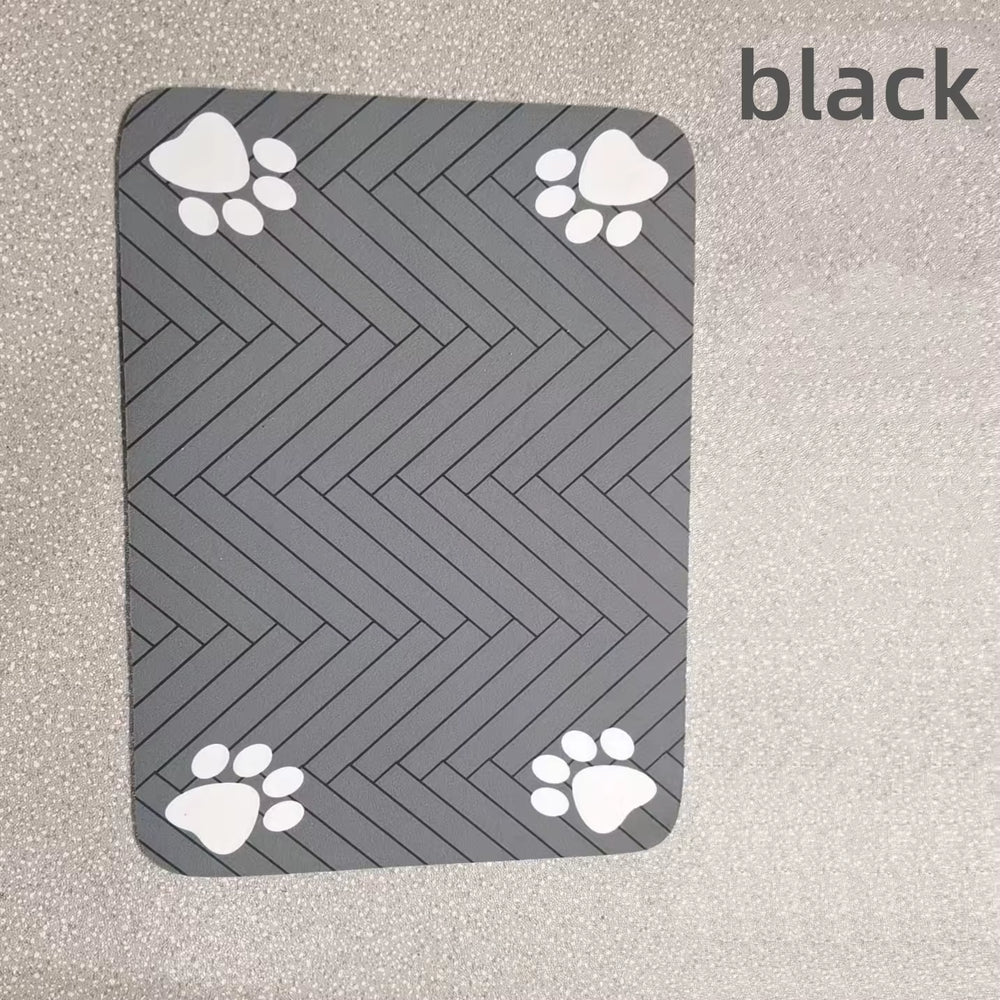 S（Little Kitten ）、M、L Bsorbent Pet Feeding Mat, Waterproof Placemat for Dog & Cat Food & Water Bowls, Quick-Dry Rubber Backing